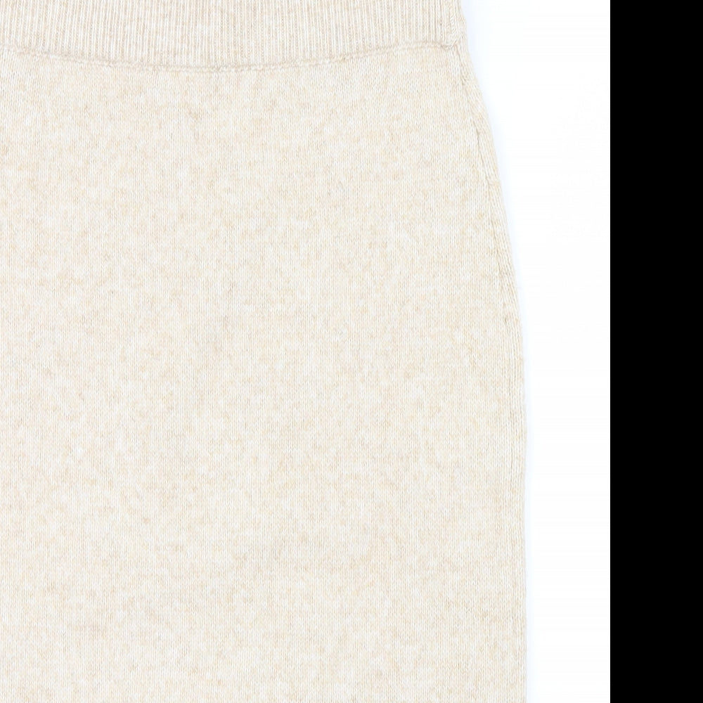 Preworn Womens Beige   A-Line Skirt Size M