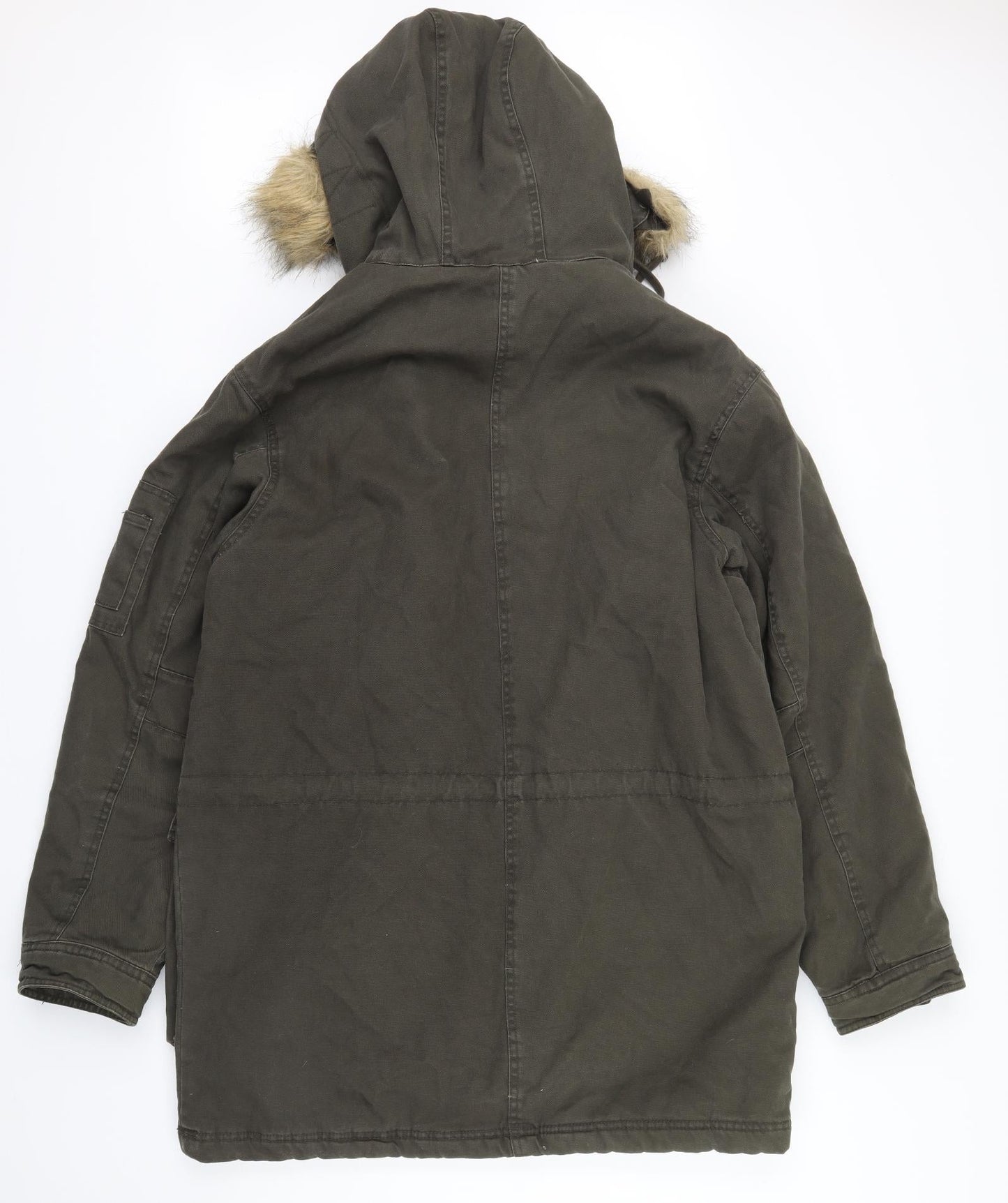 H&M Womens Green   Overcoat Coat Size M