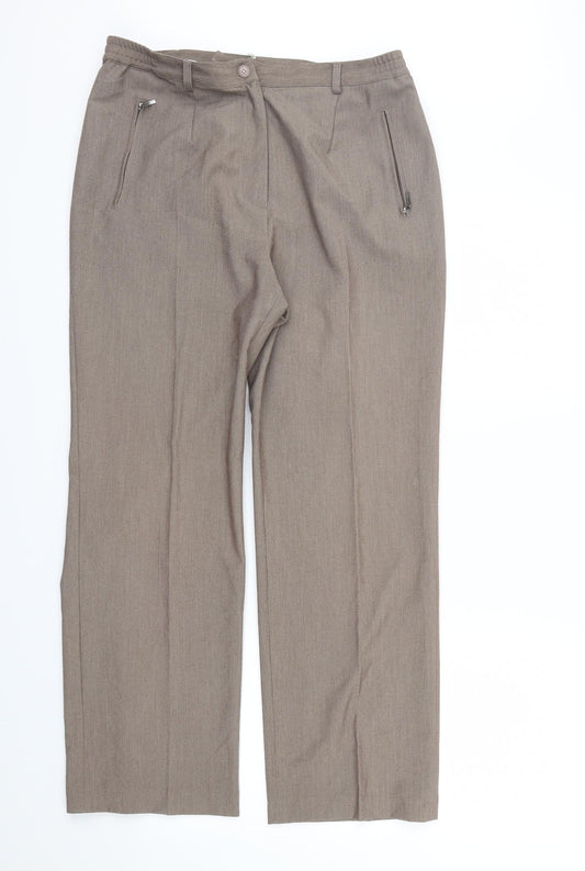 Oscar Womens Brown   Trousers  Size 10 L27 in