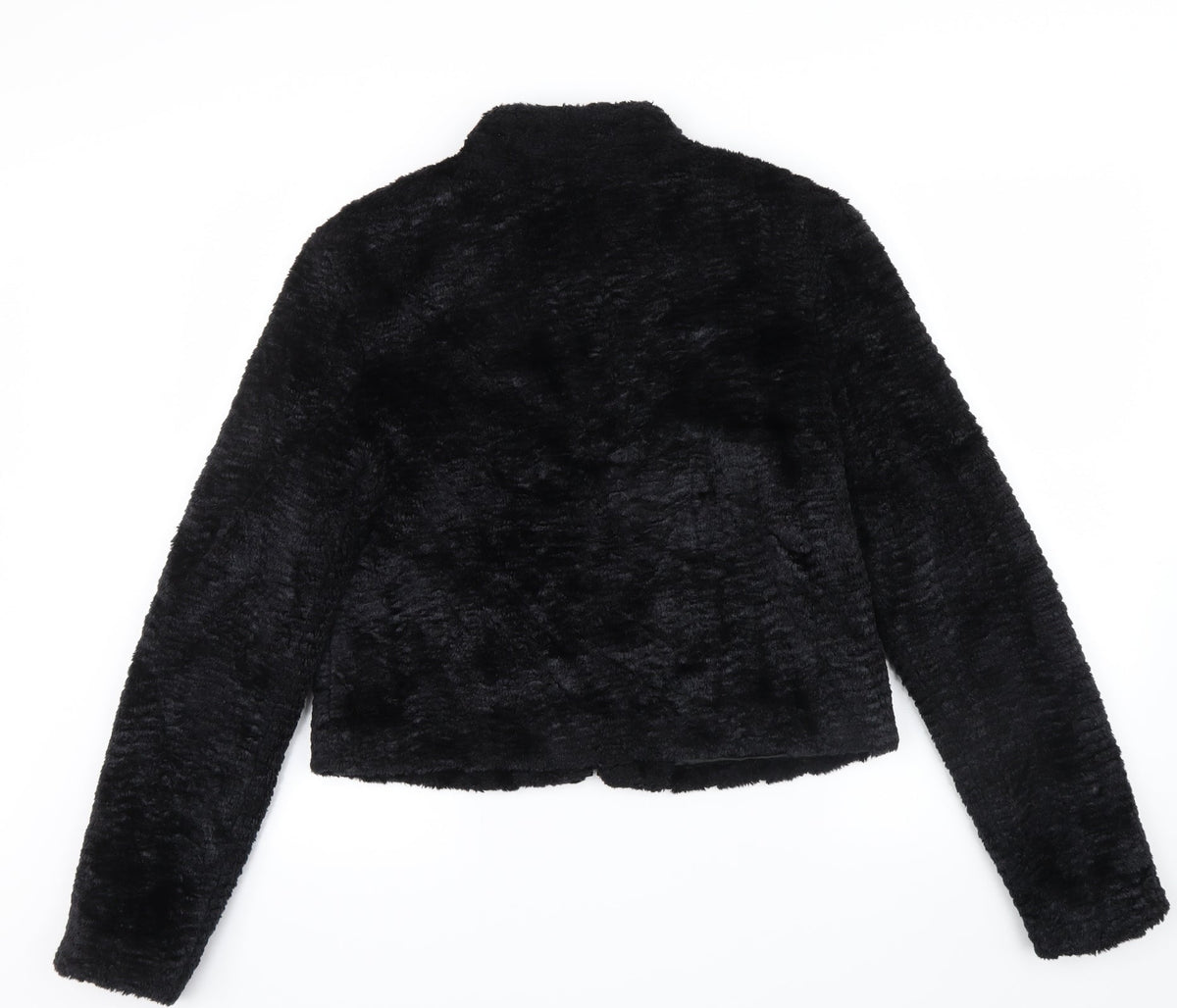 Back view of Tammy girls’ black colourblock anorak coat