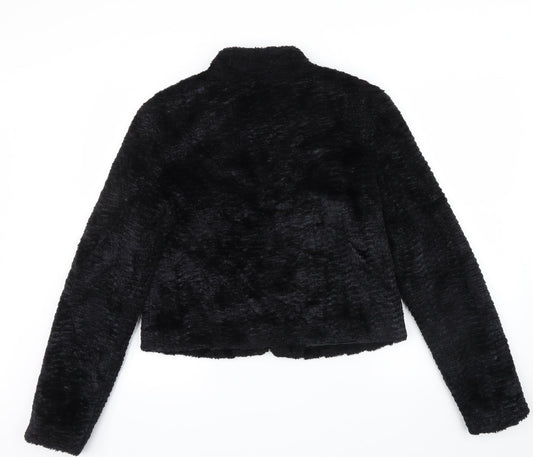 Tammy Girls Black Colourblock  Anorak Coat