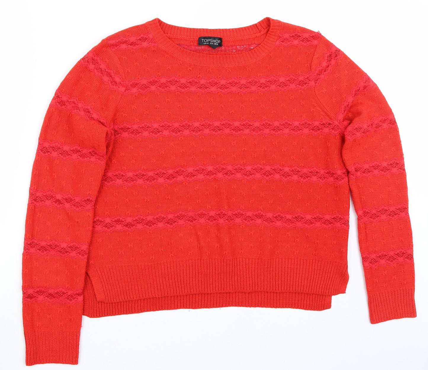 Topshop Womens Red   Pullover Jumper Size 12