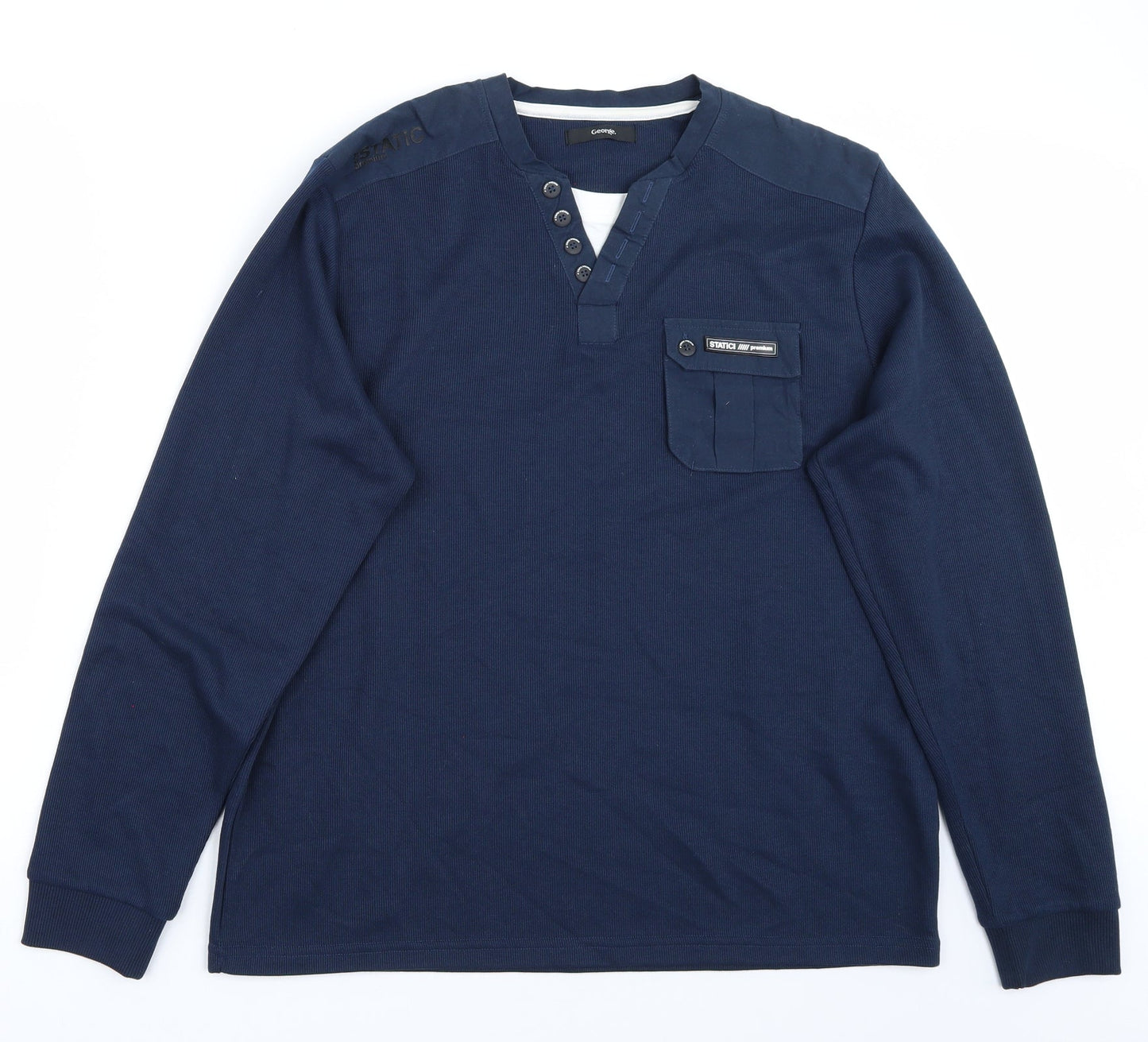 George Mens Blue    T-Shirt Size L