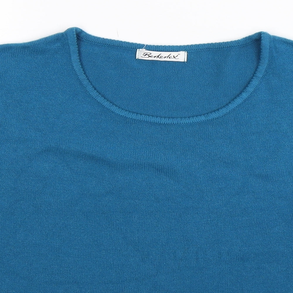Berkertex Womens Blue  Knit Pullover Jumper Size 12