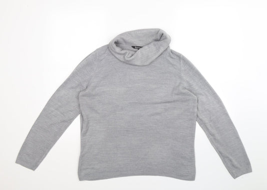 Bonmarché Womens Grey  Knit Pullover Jumper Size 14