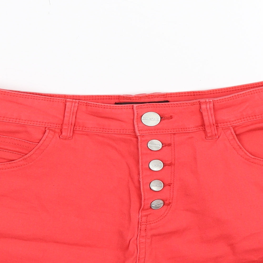 Terranova Womens Pink  Denim Chino Shorts Size M