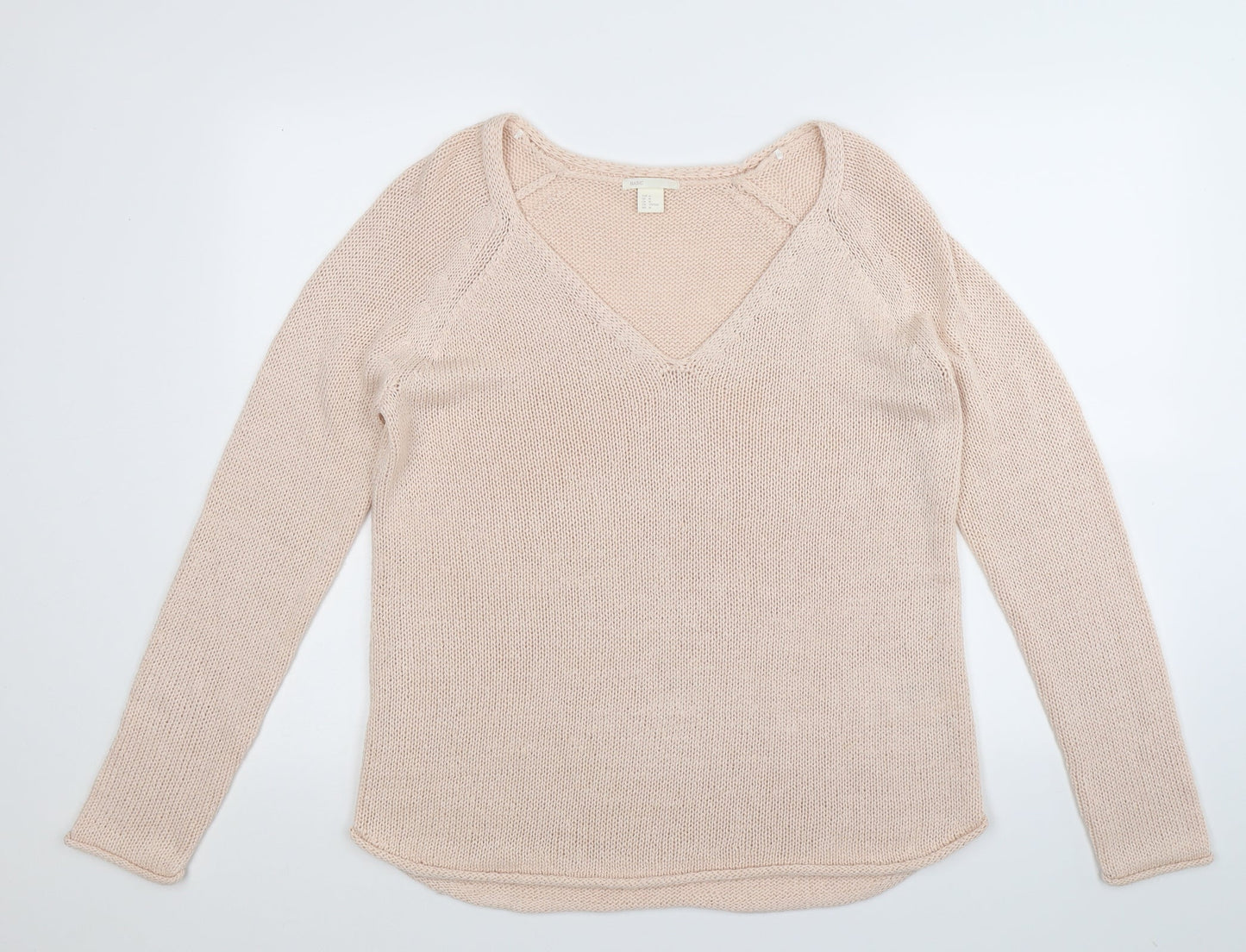 H&M Womens Beige  Knit Pullover Jumper Size M