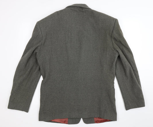 Topman Mens Grey Check Knit Jacket Blazer Size M