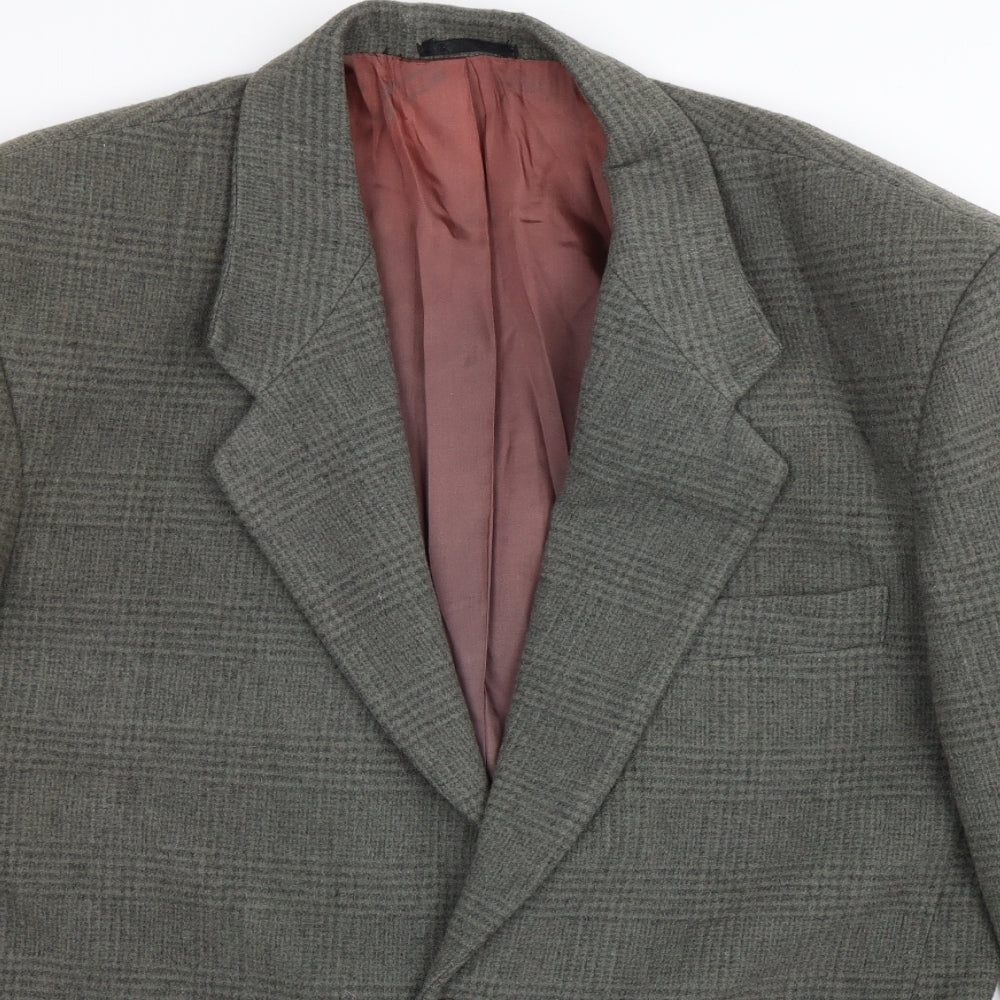 Topman Mens Grey Check Knit Jacket Blazer Size M