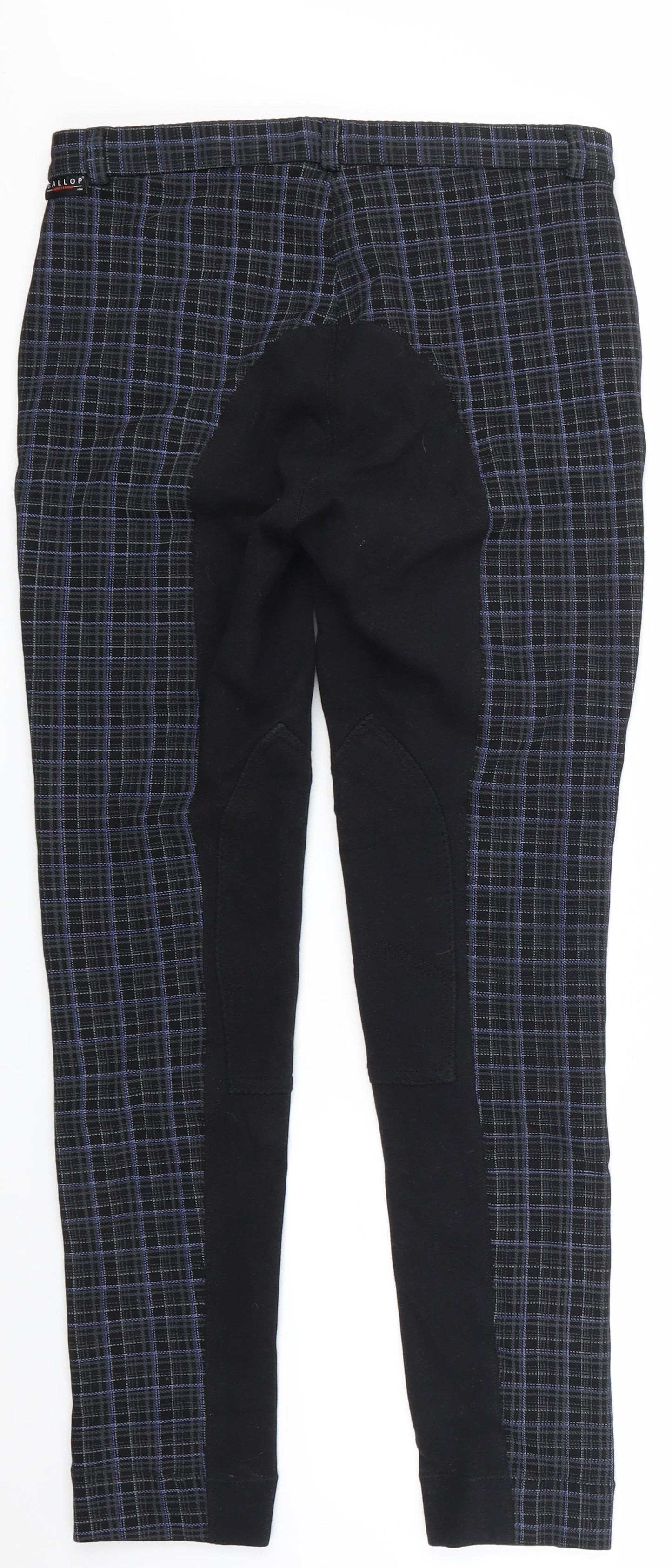 Gallop Womens Black Check  Jegging Trousers Size 10