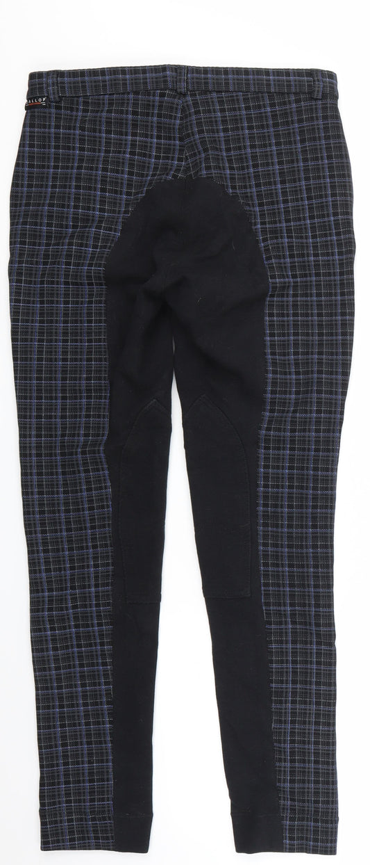 Gallop Womens Black Check  Jegging Trousers Size 10