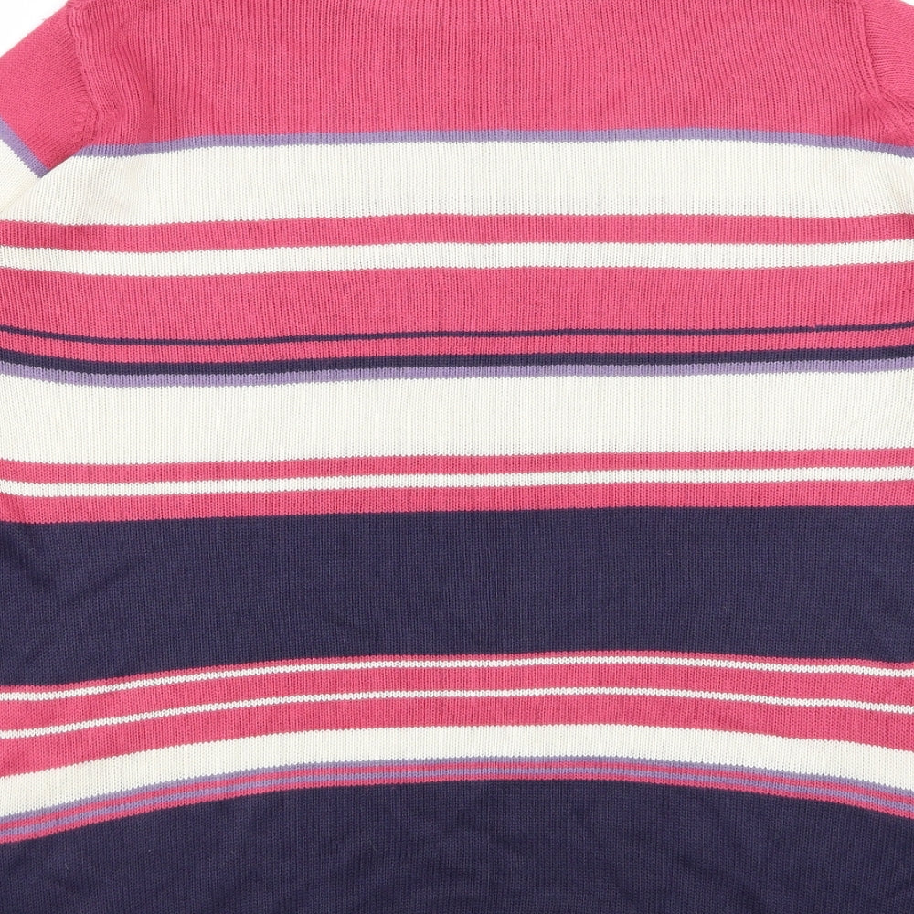 EWM Womens Orange Striped  Pullover Jumper Size 14