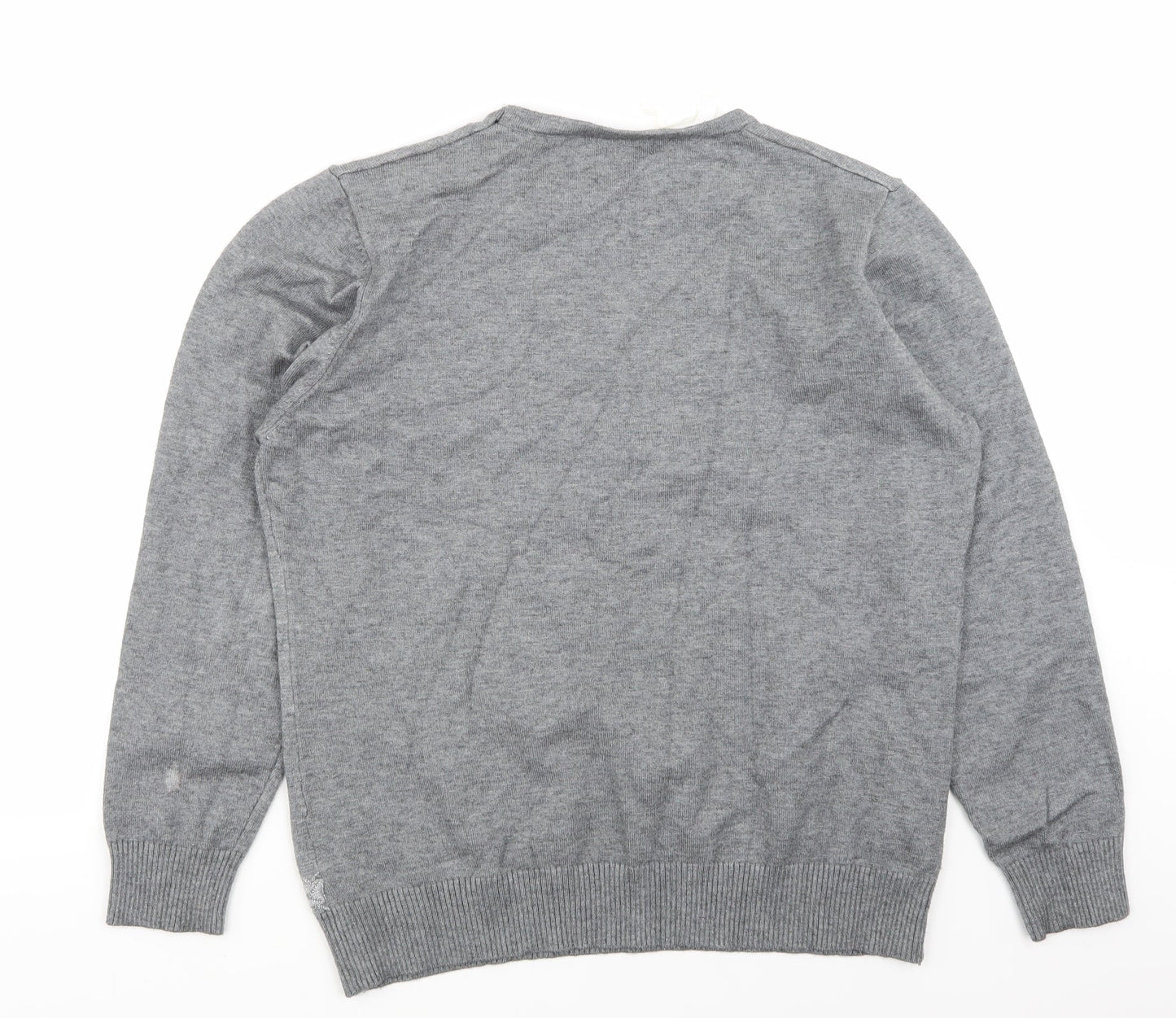 PARAMOR   Womens Grey Floral  Pullover Jumper Size XL