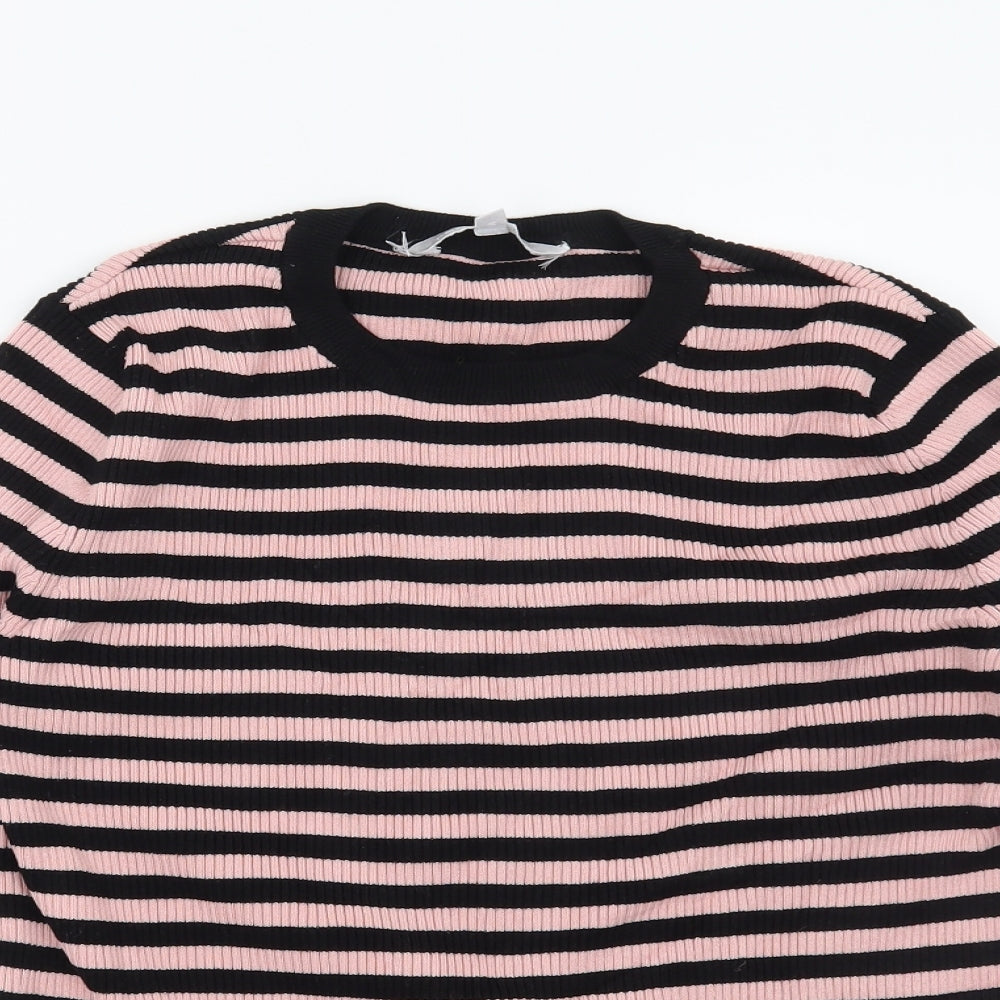 Red Herring Womens Pink Striped  Pullover Jumper Size 14