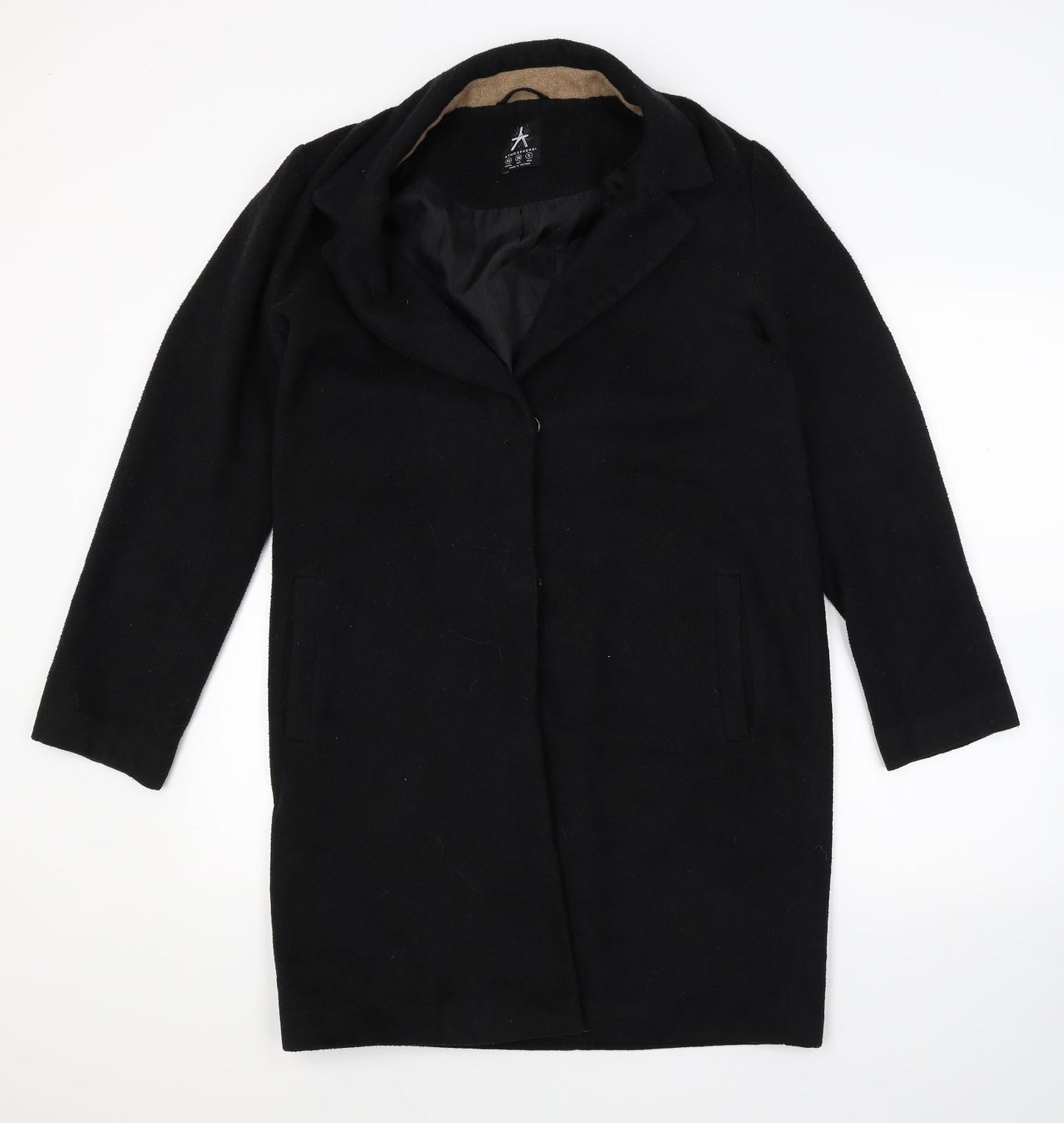 Atmosphere Womens Black   Overcoat Coat Size 10