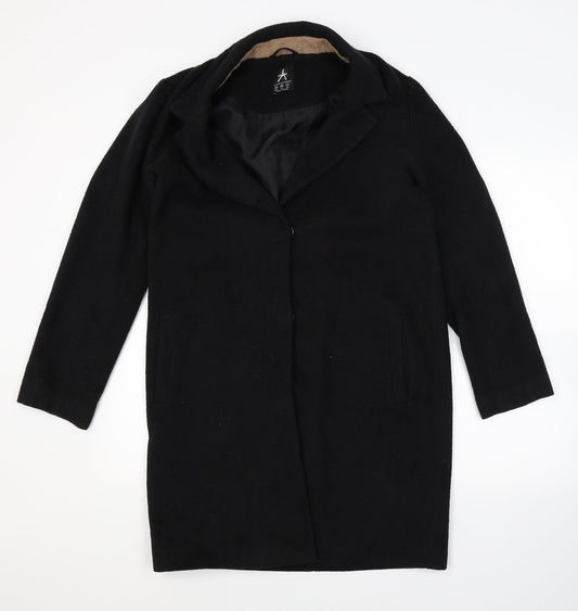 Atmosphere Womens Black   Overcoat Coat Size 10