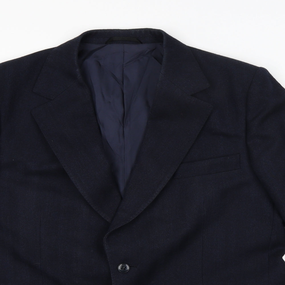 Simon House Mens Blue   Jacket Suit Jacket Size 40  - tailored