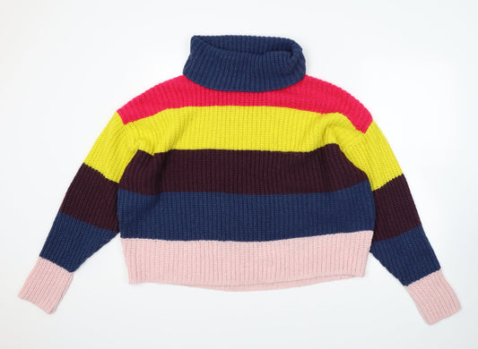 Terranova Womens Blue Striped Knit Pullover Jumper Size M  - Loose Fit