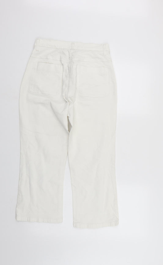 Colours of The World Womens White  Denim Cropped Jeans Size 12 L22 in