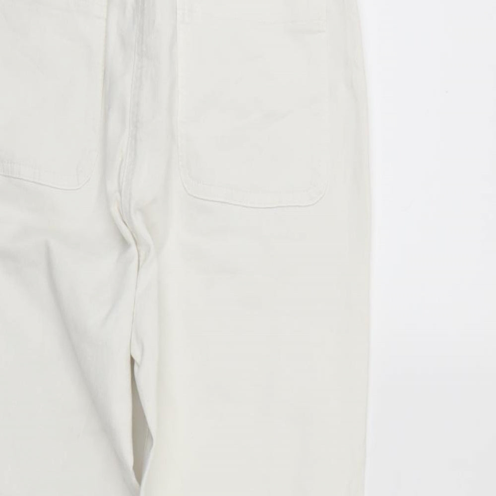 Colours of The World Womens White  Denim Cropped Jeans Size 12 L22 in