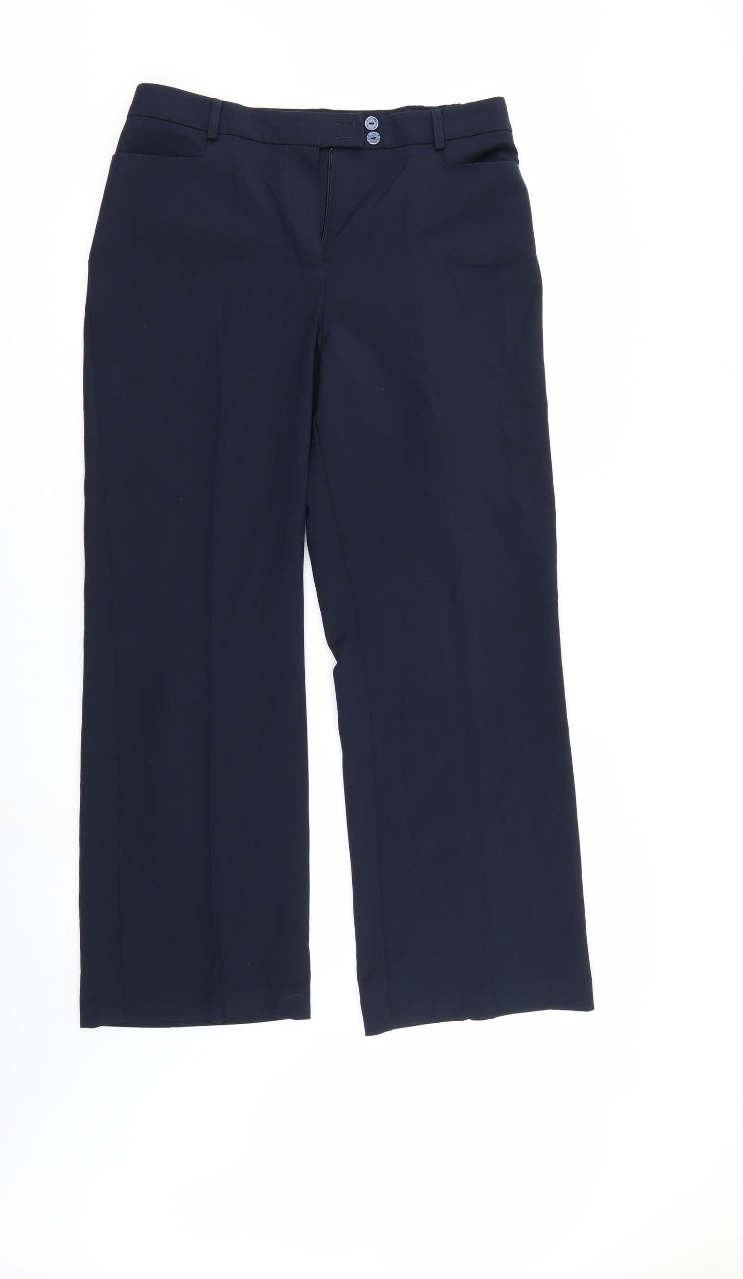Slimma Womens Blue   Trousers  Size 14 L27 in