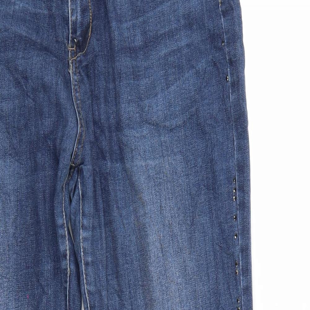 Preworn Womens Blue  Denim Straight Jeans Size 36 in L26 in