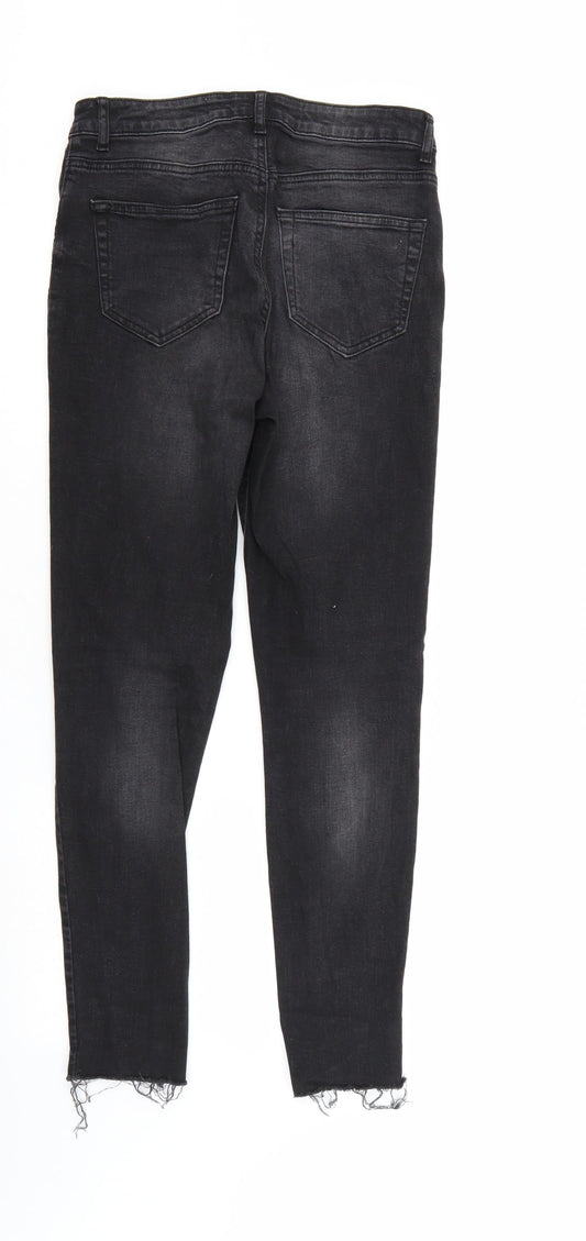 Denim & Co. Womens Black  Denim Tapered Jeans Size 10 L27 in
