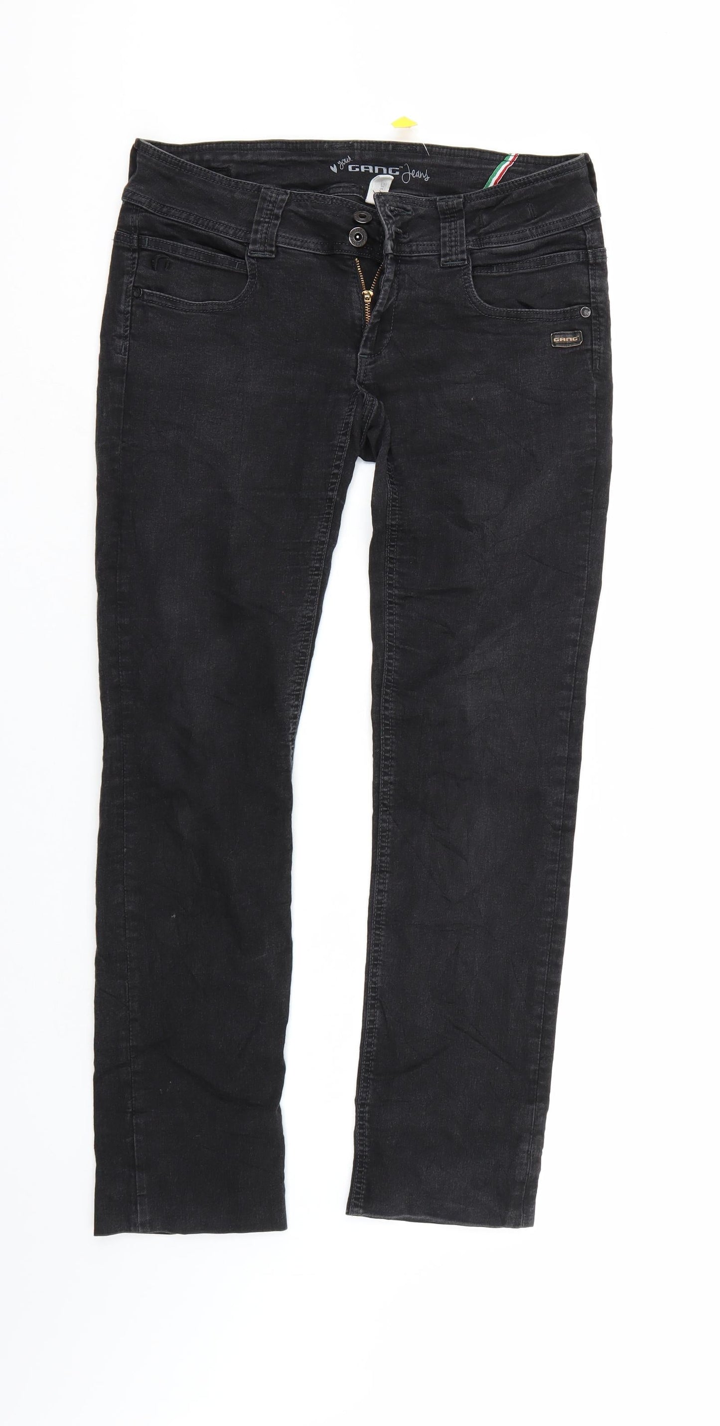 Gang Womens Black  Denim Straight Jeans  L27 in