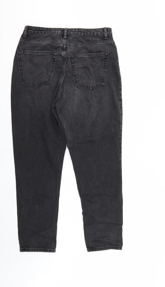 Top Shop Mens Black  Denim Straight Jeans  L32 in