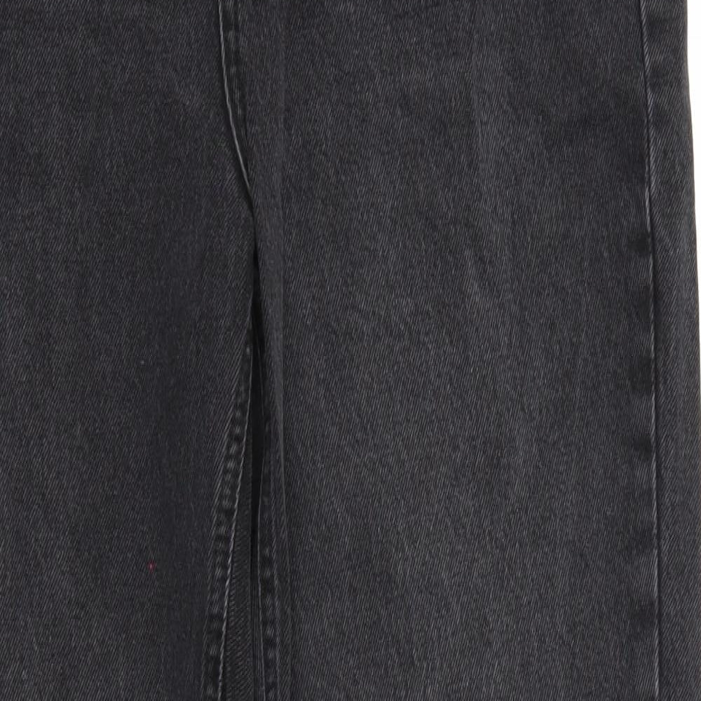 Top Shop Mens Black  Denim Straight Jeans  L32 in