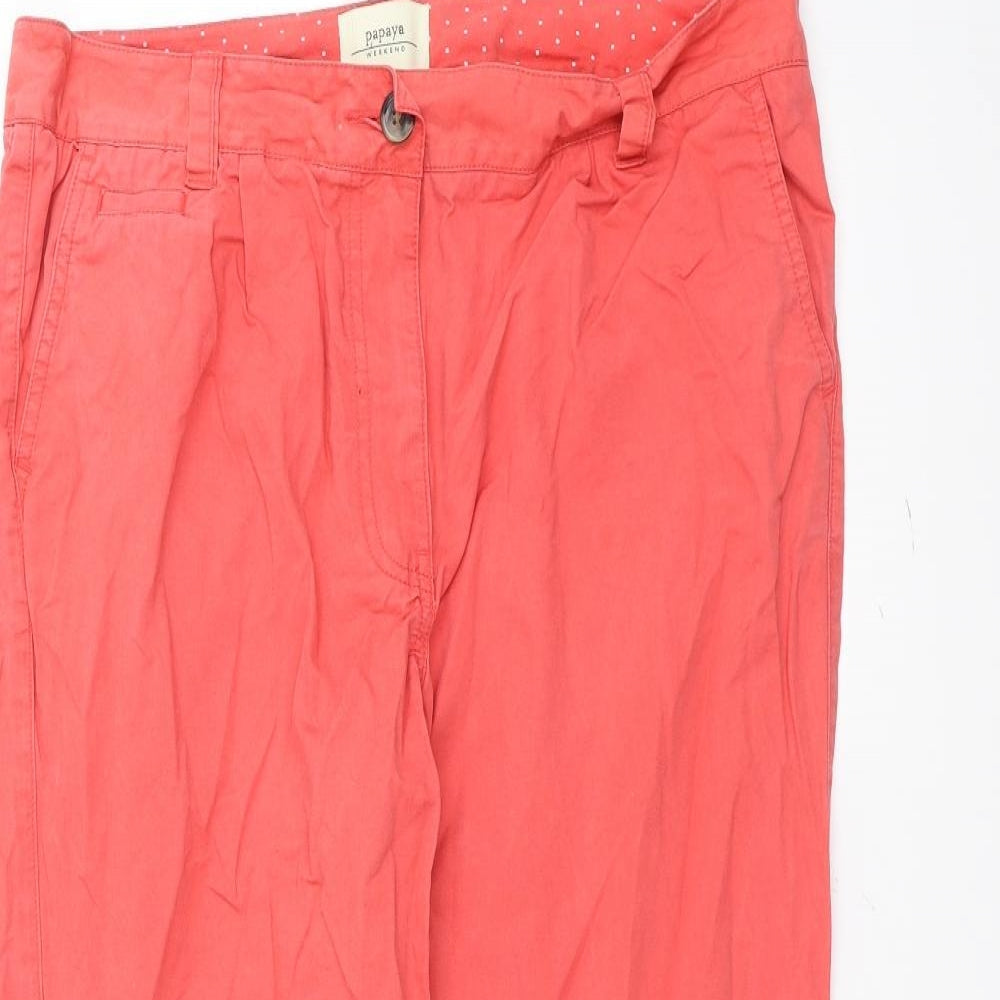Papaya Womens Red   Straight Jeans Size 16 L28 in