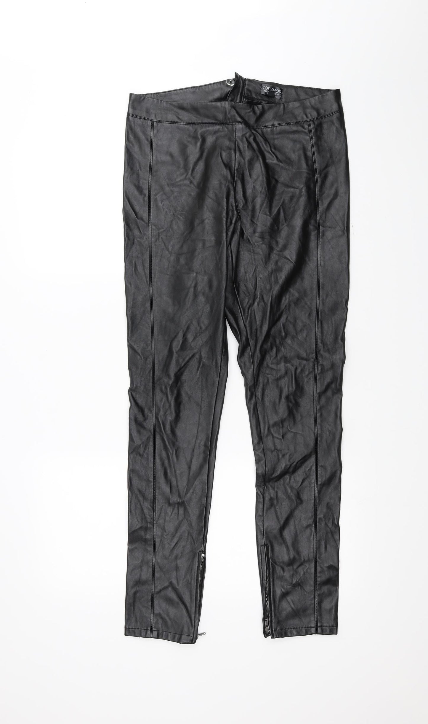 Topshop Womens Black   Trousers  Size 14 L29 in