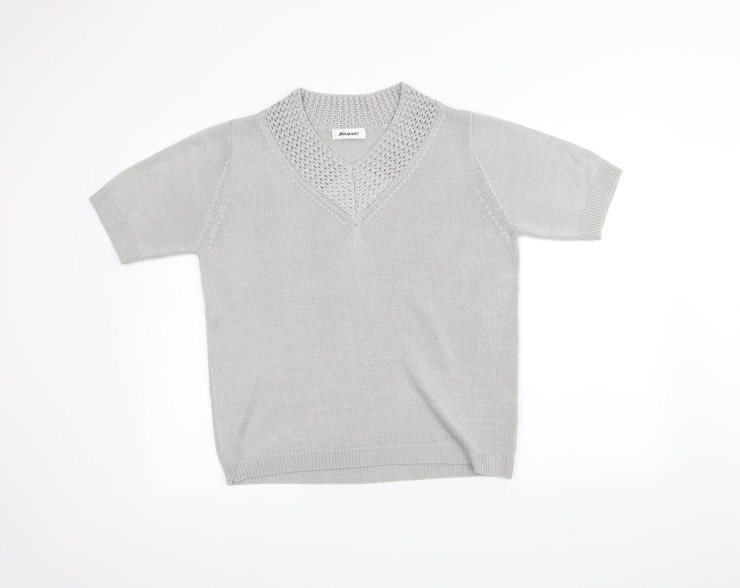 Damart Womens Grey  Knit Pullover Jumper Size 12