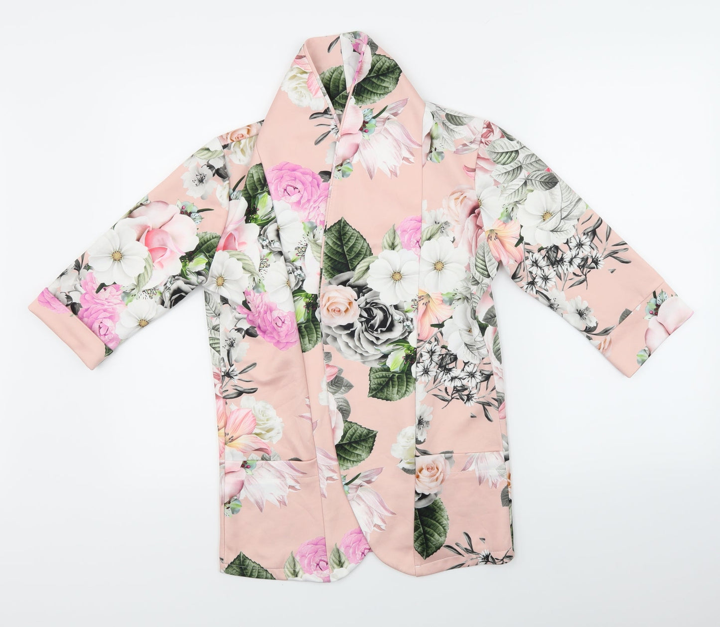 Preworn Womens Pink Floral  Cardigan Jumper   - Floral