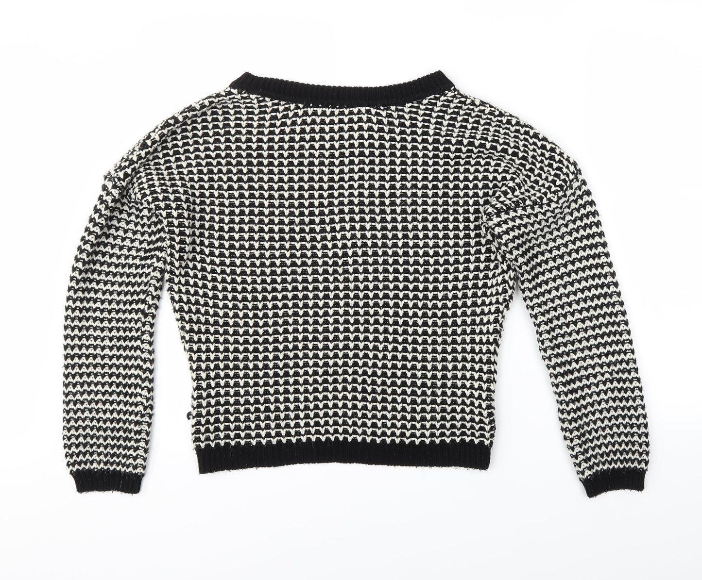 Atmoshphere Womens Black Striped  Pullover Jumper Size 8