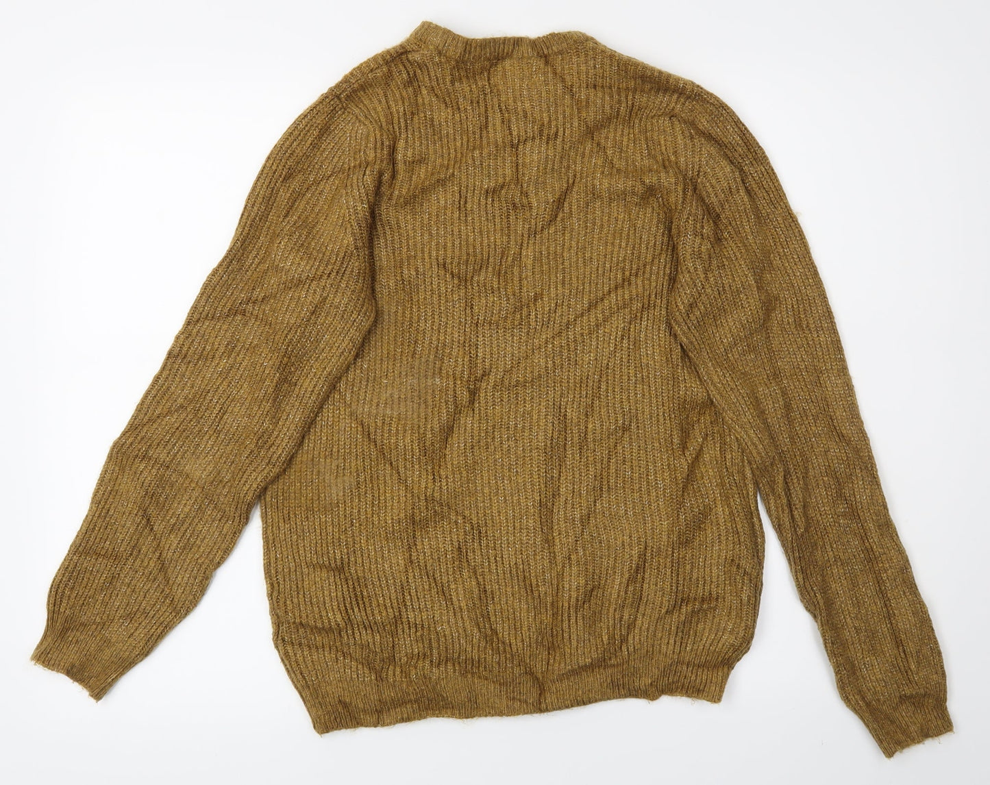 M&S Womens Gold   Pullover Jumper Size S