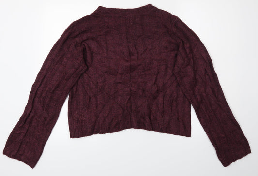 Divided Womens Purple   Pullover Jumper Size M  - Cropped