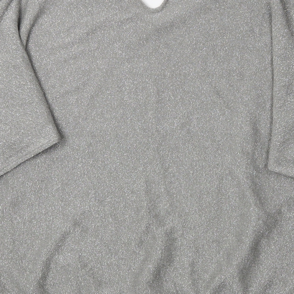 Encuentro Womens Silver   Basic Blouse Size M
