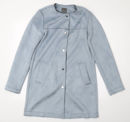 Primark Womens Blue   Overcoat Coat Size 8