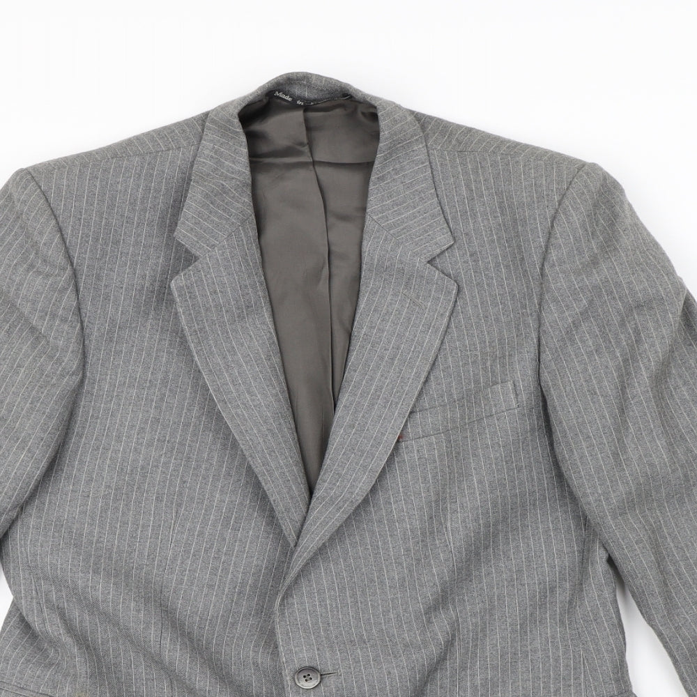 Preworn Mens Grey   Jacket Blazer Size S  - Shoulder Pads