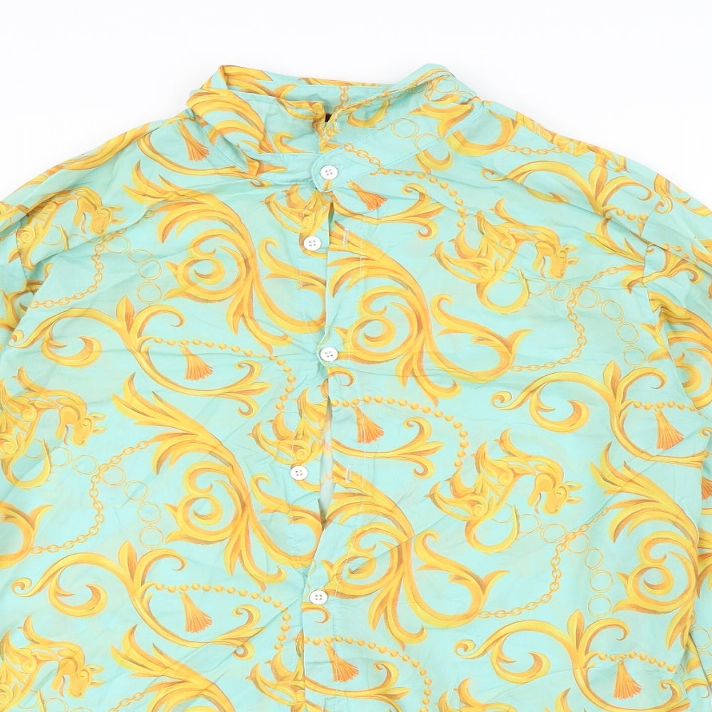 Boohoo Mens Green    Dress Shirt Size M