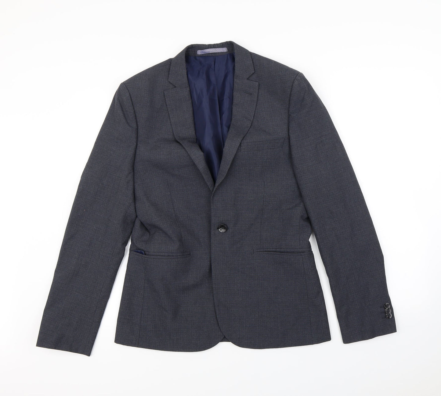 Preworn Mens Blue   Jacket Blazer Size S  - Shoulder Pads