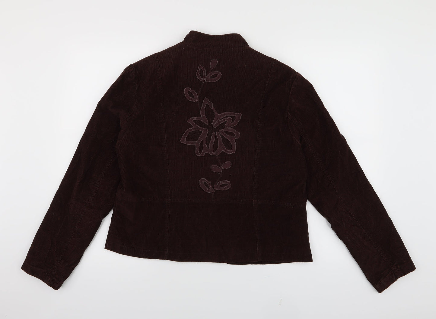 iz Womens Brown Floral  Jacket  Size L