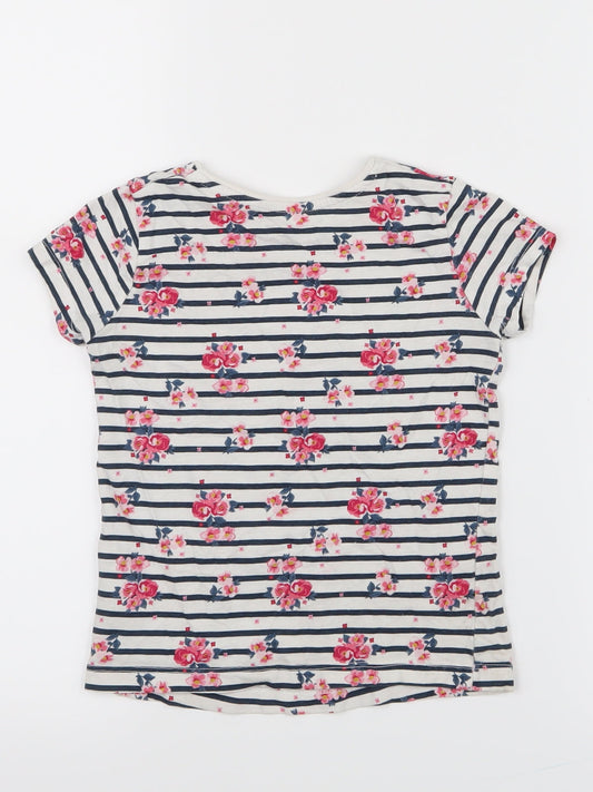 Primark Girls Blue Striped  Pullover T-Shirt Size 3-4 Years