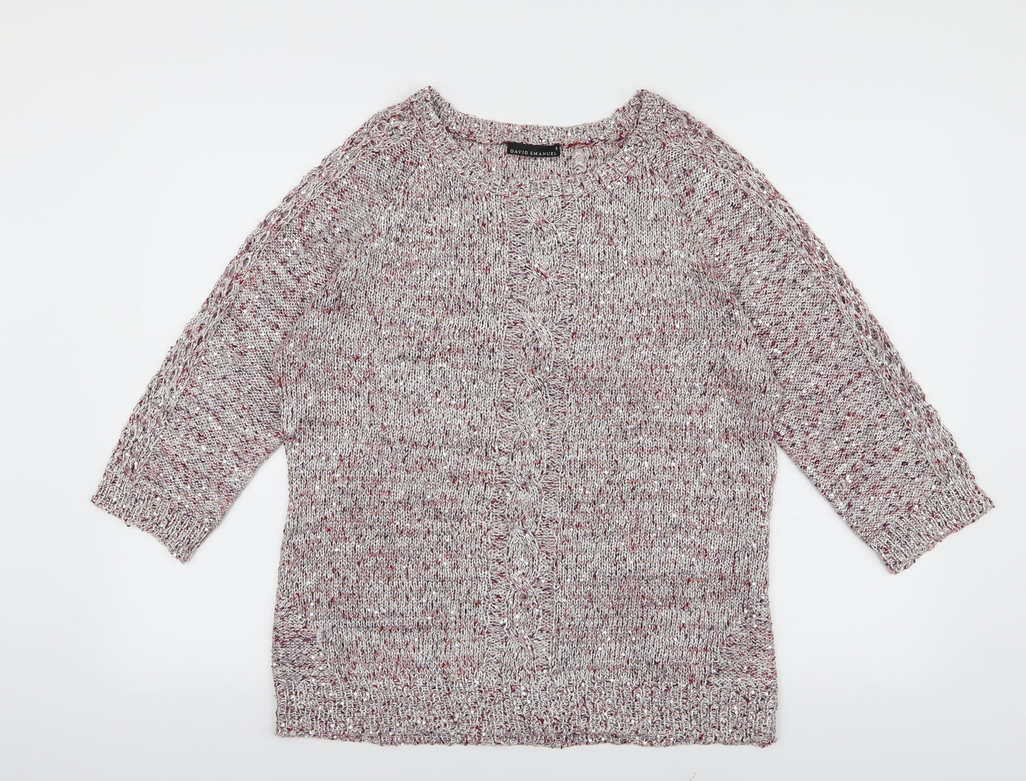 DAVID EMANUEL Womens Pink   Pullover Jumper Size M