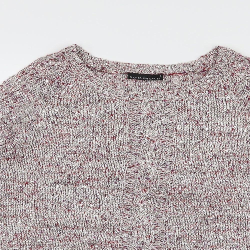 DAVID EMANUEL Womens Pink   Pullover Jumper Size M