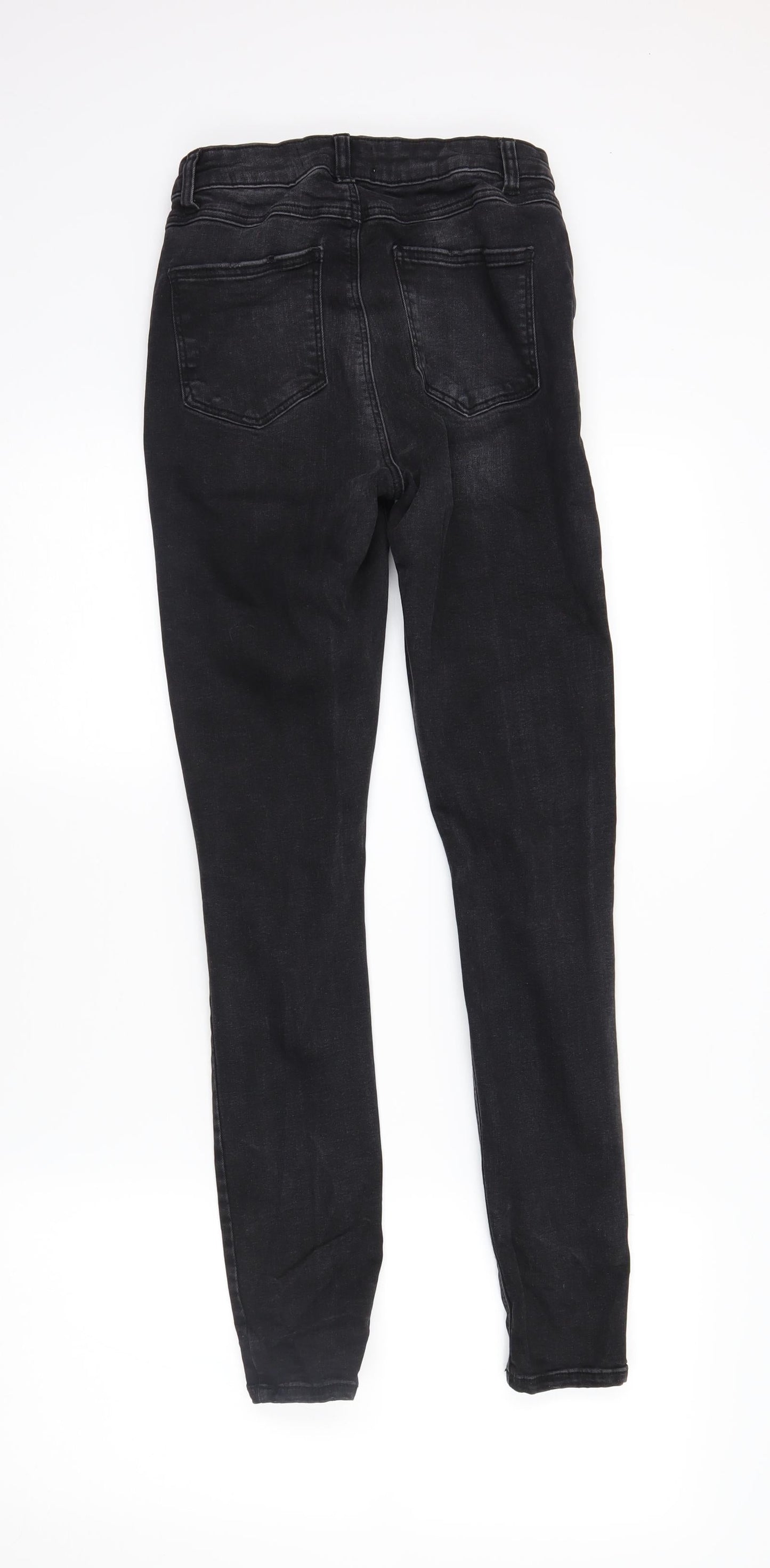 DenimCo Womens Black  Denim Skinny Jeans Size 6 L28 in