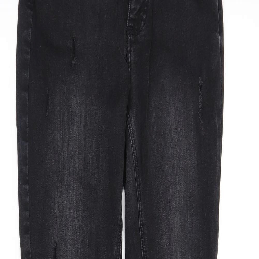 DenimCo Womens Black  Denim Skinny Jeans Size 6 L28 in
