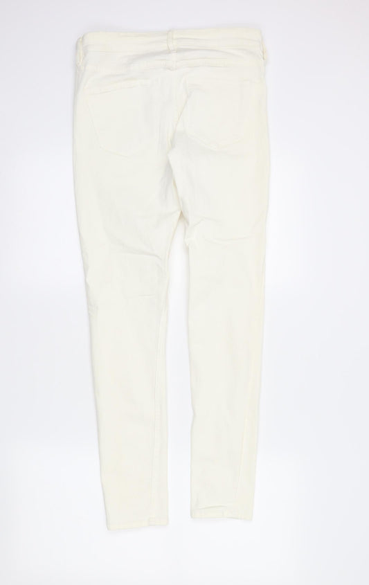 &Denim Womens Ivory  Denim Skinny Jeans Size 30 in L30 in