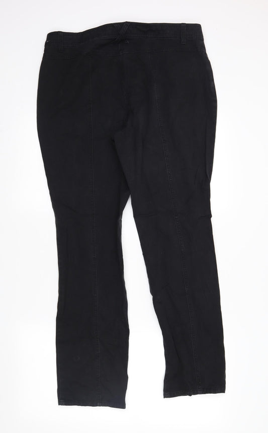 GINA LAURA Womens Beige  Denim Straight Jeans Size 16 L29 in